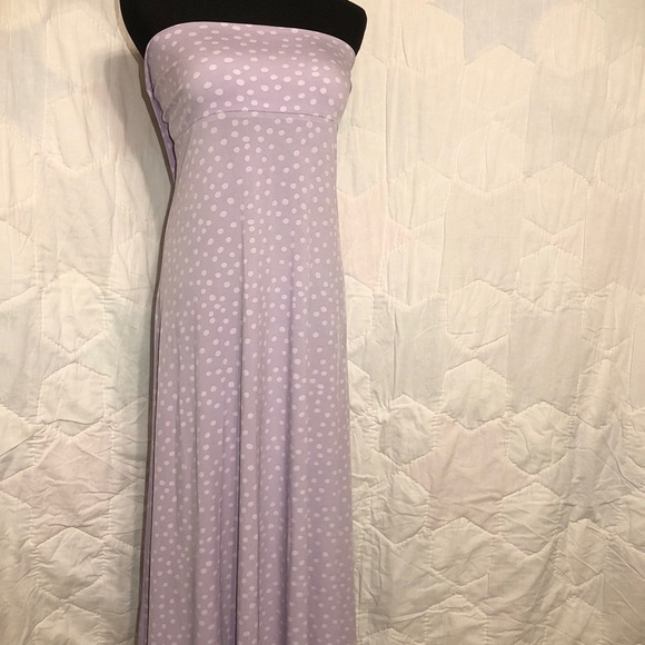 3XL LuLaRoe lavender polkadot maxi skirt. NWT - Picture 2 of 8